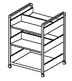CARRINHO PARA GUARDA E TRANSPORTE DE MATERIAL BIBLIOGRÁFICO