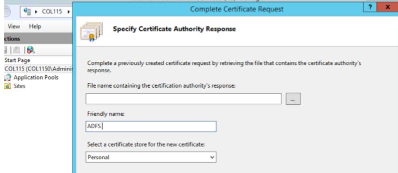 7. Nesta fase, todo o certificado foi adicionado. Agora, a atribuição do certificado SSL é exigida. 8.