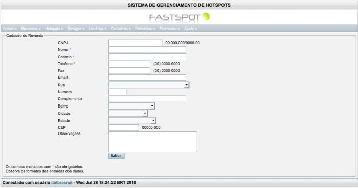 - Revendas Possibilita o controle dos Pontos de Vendas