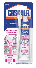 tubo 450 g branco tubo 390 g branco e cinza aerossol 500 ml 1407047 Cascola Flexite Uso Geral 50g 7891200008315 17891200008312