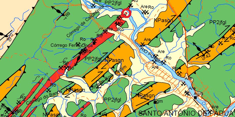 Figura 5: Mapa Geológico, Folha Santo Antônio de