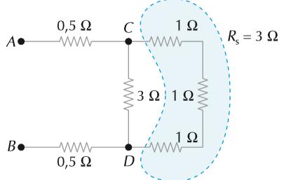 7.3 Associação mista de resistores Nós: são os pontos em que a corrente se divide.
