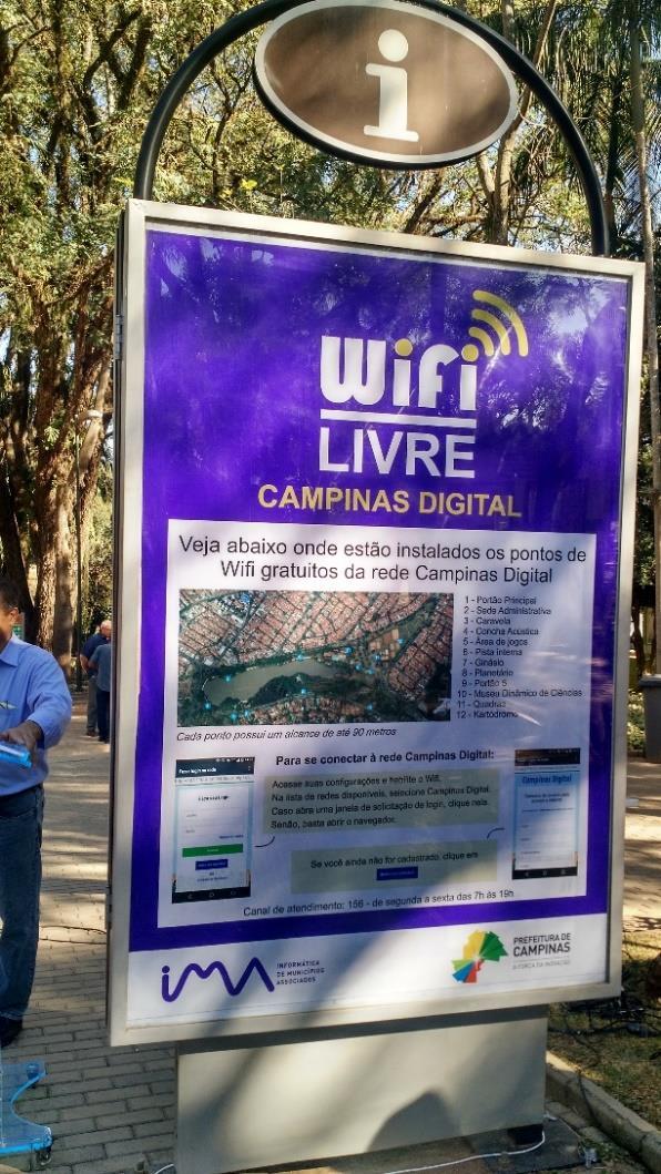 CAMPINAS DIGITAL Campinas Digital é o nome do programa municipal de internet wifi gratuita para o cidadão. Iniciada timidamente em 2009, em próprios municipais, ganhou força em 2016.