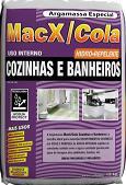 093/0001-99 Telefone para contato: (71) 3394-1368 / (71) 3082-4359 Fax: (71) 3394-1168 2 DESCRIÇÃO DO PRODUTO A argamassa MacX/Cola Cozinhas e Banheiros possui sua formulação a base de Cimento