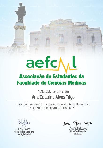 Certificado de colaboração no