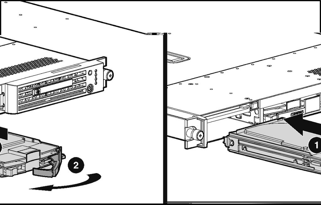 Instalação das opções de hardware Instalação de unidades de disco rígido hot-plug Para instalar unidades de disco rígido hot-plug: IMPORTANTE: O servidor ProLiant DL360 Generation 3 suporta somente