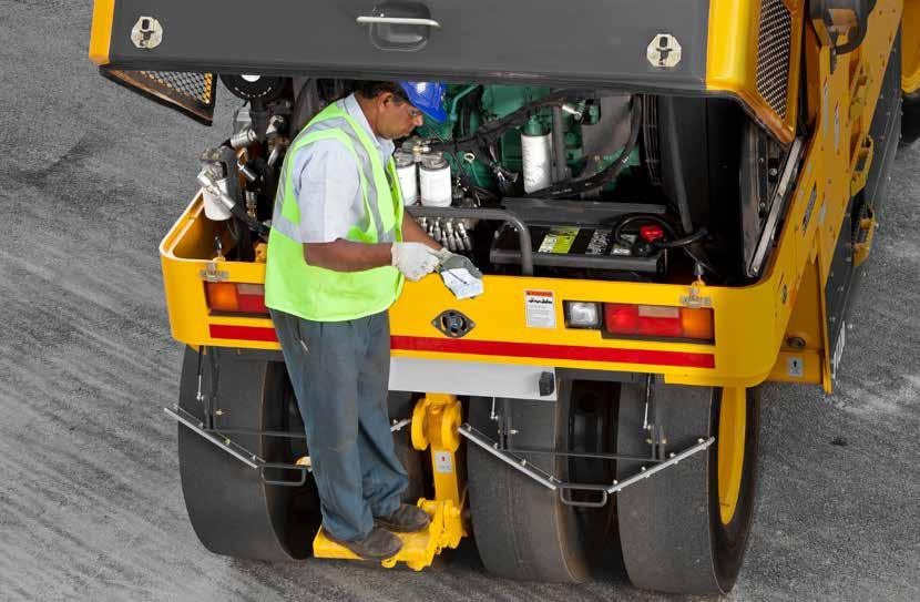 Acesso fácil e rápido para manutenção Tempo é dinheiro, e é por isso que a Volvo oferece excelente atendimento e suporte para manter as suas máquinas operando por mais tempo.