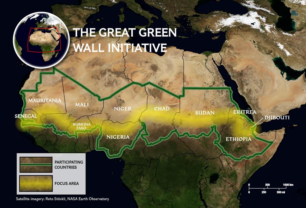 Projeto Great Green Wall (Grande Barreira Verde) Fonte: http://www.greatgreenwallinitiative.