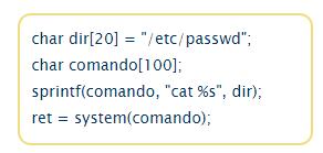 24 Chamadas de Sistema Para passar valores de variáveis com a função system( ) é preciso montar