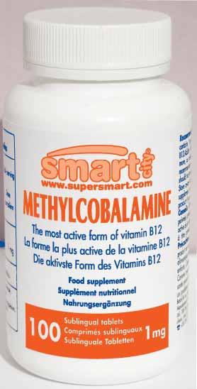 Methylcobalamine 1 mg 100 comprimidos sublinguais Código 0459 A metilcobalamina é a forma de vitamina B12 utilizada preferencialmente para regenerar os neurónios e a camada de mielina que protege os