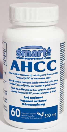 AHCC 500 mg 60 cápsulas vegetais Código H397 O «Active Hexose Correlated Compound» (AHCC) é o suplemento nutricional imuno-estimulante mais utilizado no Japão.