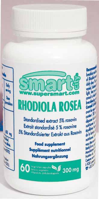 Rhodiola rosea 300 mg 60 cápsulas vegetais Código 0263 A Rhodiola rosea é uma planta vivaz que cresce nos solos arenosos, rochosos, frios e secos das encostas siberianas.