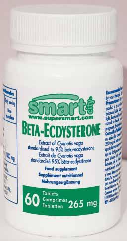 Beta-Ecdysterone Novo 60 comprimidos Código 0472 O aumento de massa muscular é muito procurado pelos atletas no domínio do desporto e da resistência, mas a massa muscular é também útil aos idosos