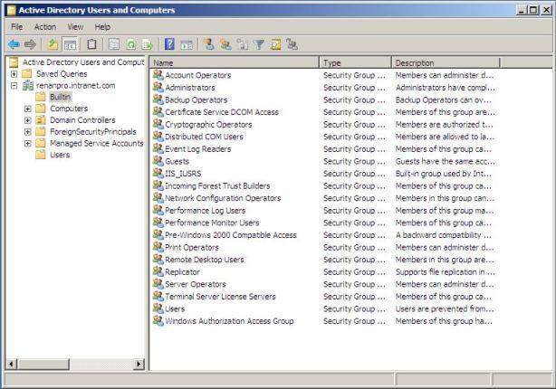 Administrative Tools e depois em Active Directory Users and Computers Basicamente o Active Directory não mudou muito, sendo que a