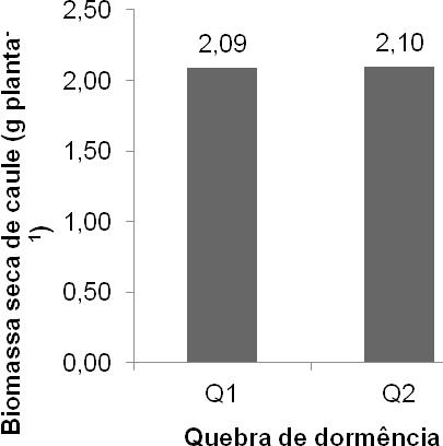 biomassa foliar, percebe-se que o processo de quebra de dormência em castanhas de cajueiro anão se