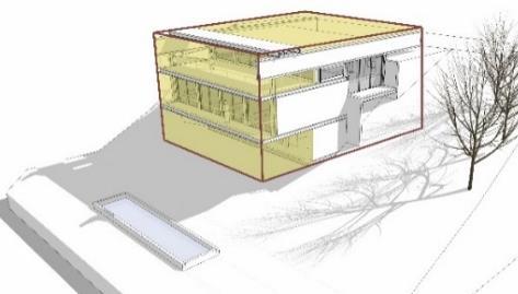 Estes dois condicionantes pareceram fundamentais para a implantação da edificação, assim como a valorização das