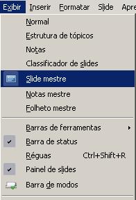 Exercício Opção Slide Mestre Em uma apresentação, clique em Slide Mestre e inclua uma logo pequena do IFS no canto direito do primeiro slide mestre (