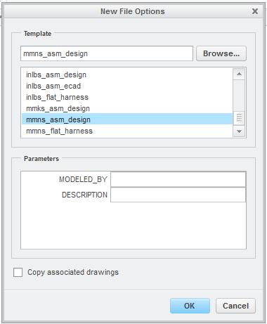 3) Iniciar um arquivo de montagem com a opção Assembly e dar um nome para a montagem.