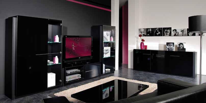 Salas Sala Twing 47 cor preto A- ELEMENTO com 2 portas 110x155x45 cód.m123677 KZ 149.000 KZ 99.000 B- MÓVEL TV-HIFI 150x47x45 cód.m123671 KZ 92.400 KZ 69.