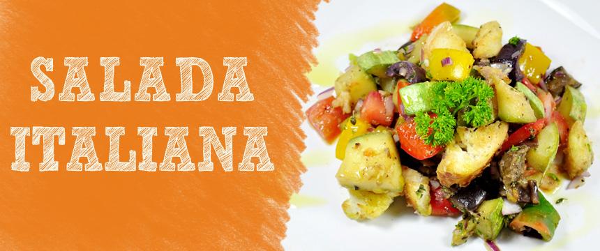 Receita de Salada Italiana Salada é sempre uma ótima pedida quando o tempo está quente coisa bem comum aqui no Brasil.