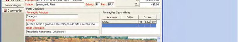 Neste estágio, podem ser inseridos ainda alguns dados adicionais, como perfis estratigráficos, outros mapas, fotografias extras e aéreas (Figura 1.