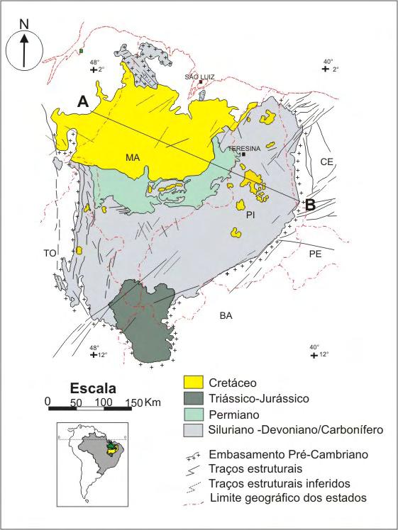 Seqüências Devoniana e Eocarbonífera da Bacia do Parnaíba, Brasil, como análogoas... 16 Figura 2.