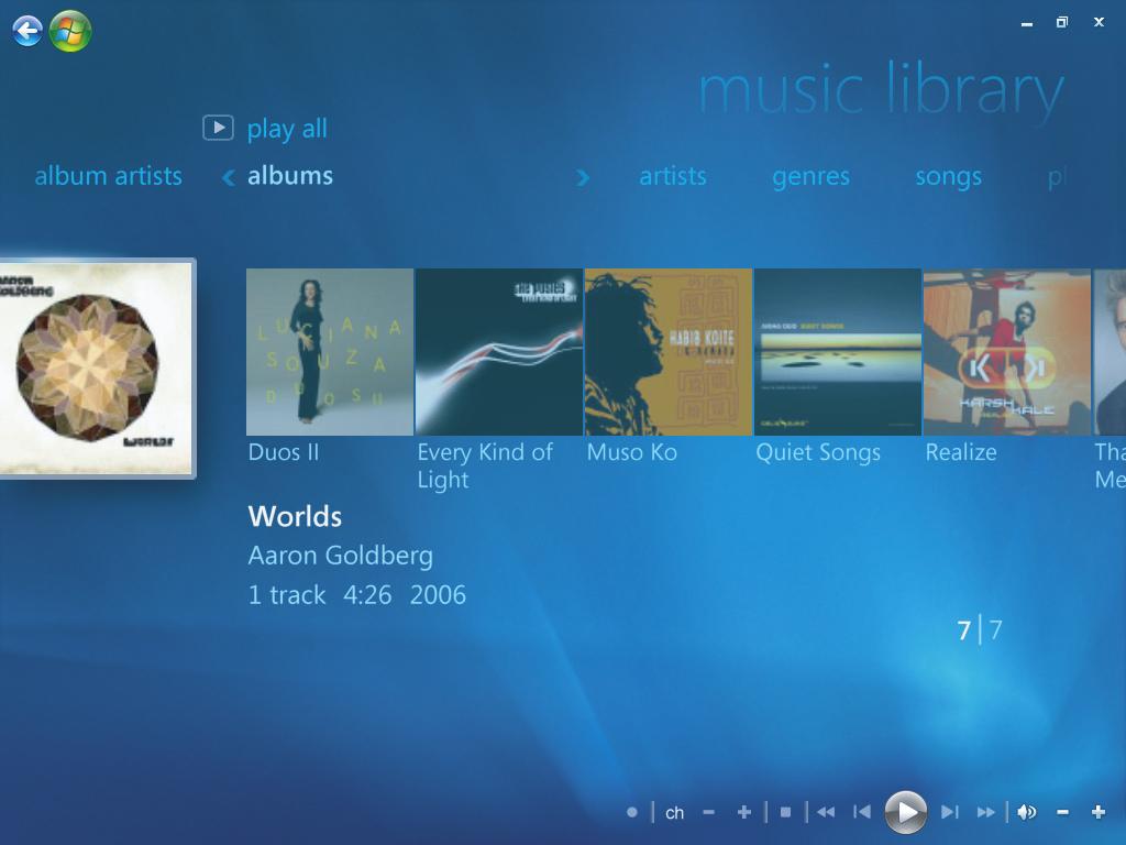 Utilizar Música no Windows Media Center Pode copiar ficheiros de música digital e organizar uma biblioteca de música, utilizando a biblioteca de música do Windows Media Center ou o programa Windows