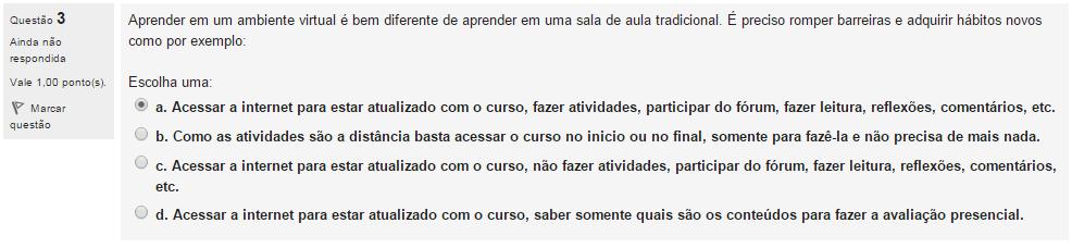 que o aluno pode responder: geralmente 2 (duas) vezes. Escolha a opção Sim para começar a responder.