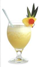 Garnish with orange slice and maraschino cherry PINA COLADA Long drink ( tumbler or fashion glass ) 3.0 cl White Rum 3.