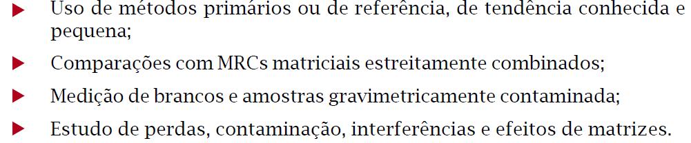 Redução dos erros sistemáticos (instrumentais e pessoais): Calibração não corrige efeitos de matriz Análise de replicatas (desvio padrão) Redução dos erros sistemáticos