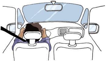 Ajuste o encosto de cabeça de acordo com a altura dos ocupantes do veículo, de preferência na altura dos olhos; Segure o volante com as duas mãos, como os ponteiros do relógio na posição de 9 horas e