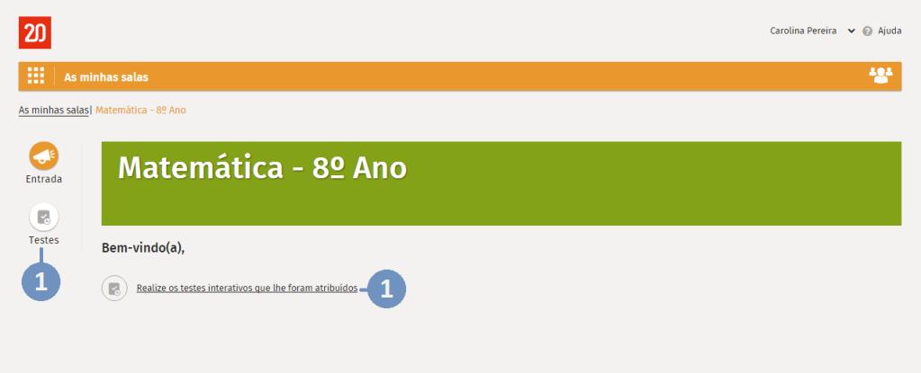 Nota: Se estiver autenticado no 20 Aula Digital no momento em que clicar no link