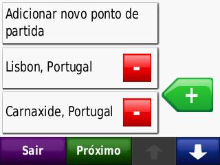 Criar uma rota personalizada Utilize o zūmo para criar e guardar rotas personalizadas antes da próxima viagem. Pode guardar um máximo de 10 rotas personalizadas. 1. Toque em Para Onde?