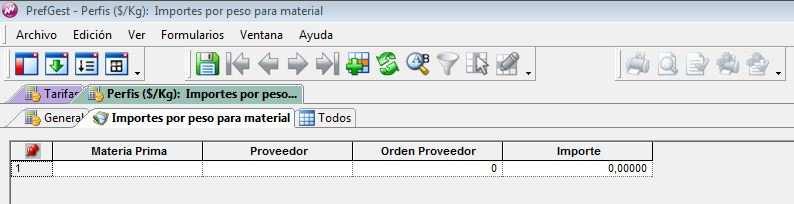 Prima, Proveedor, Ordem Proveedor e Importe.
