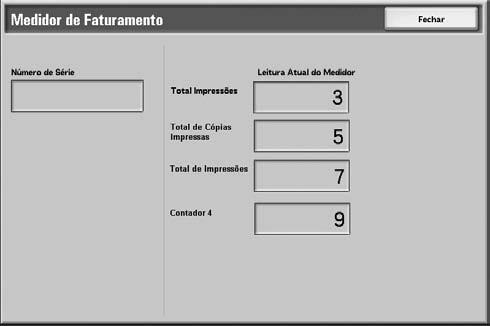 2. Na tela Status da máquina, selecione a guia Medidor de faturamento/relatório de impressão.