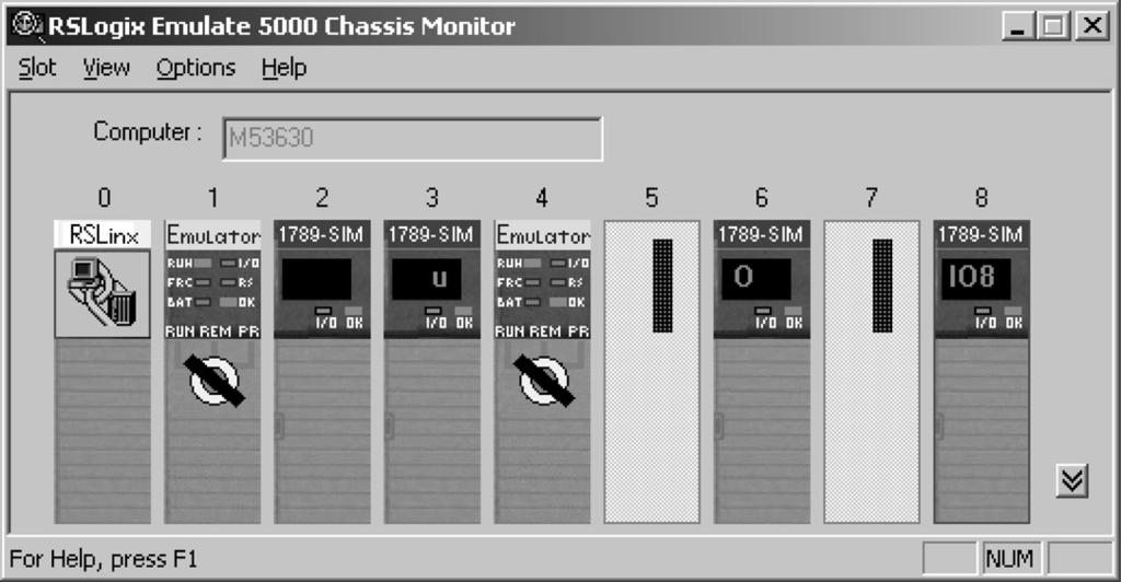 Além disso, o software RSLogix Emulate 5000 também o permite testar as telas de IHM, desenvolvidas no software RSView por exemplo, sem necessidade de se conectar a um controlador real.