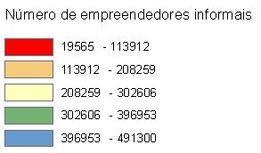 ESTIMATIVA DO NÚMERO DE EMPREENDEDORES FORMAIS E INFORMAIS Número