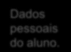 Dados pessoais do aluno. Dados pessoais do responsável.