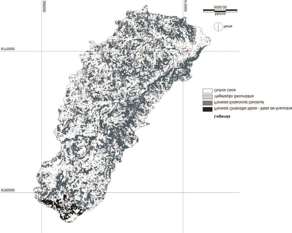 708 CEMIN, G. et al. área de Floresta Ombrófila Mista está pouco representada por ser uma floresta de altitude, ocorrendo apenas na porção norte da sub-bacia, nos Municípios de Ilópolis e Putinga.