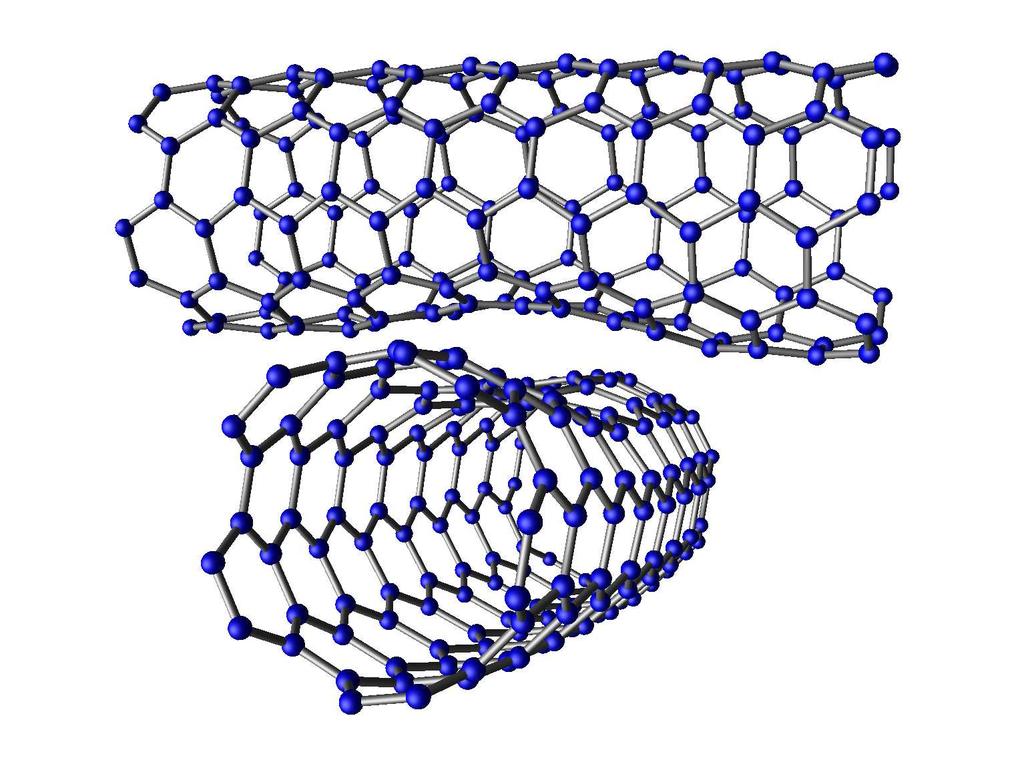 CAPÍTULO 5 TRABALHOS EM ANDAMENTO E PERSPECTIVAS 84 Figura 5.1 Relaxação estrutural de nanotubos cruzados [12]. uso de um nanotubo (8, 0).