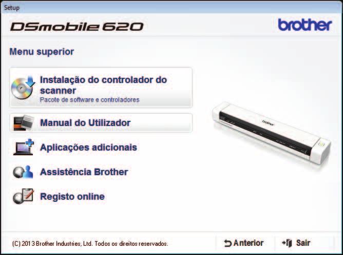 Guia de Instalação Rápida Começar aqui DSmobile 620 DSmobile 720D Obrigado por escolher a Brother. O seu apoio é importante para nós e agradecemos a sua preferência.