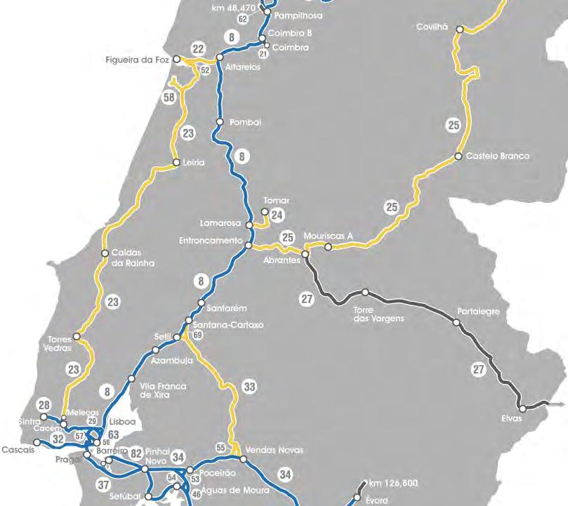 Figura 29. Rede Ferroviária no Concelho de (Linha do Oeste) Fonte: www.refer.