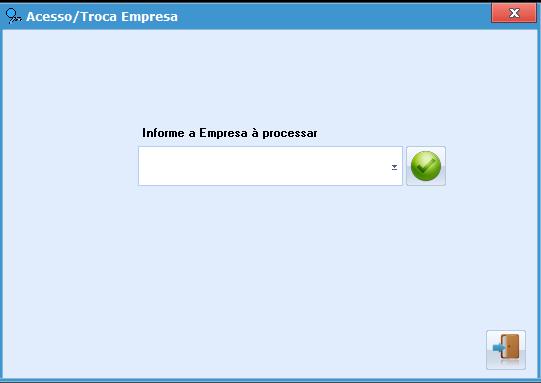 Clique no botão para acessar o módulo Contábil. Caso a Empresa contábil não esteja cadastrada, informe o código destinado ao cadastro da nova Empresa. Qualquer número é valido na faixa de 01 a 99.