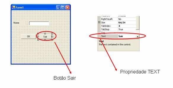 Criando o botão Sair Adicione mais um botão no formulário, e mude a sua propriedade TEXT para SAIR Agora vamos para a linha de código do botão SAIR (lembre-se para ir para a linha de código do