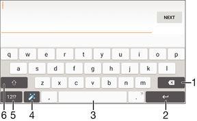 Digitando texto Teclado virtual Você pode digitar o texto com o teclado QWERTY virtual tocando em cada letra individualmente ou usando o recurso de Escrita com gestos e deslizar seu dedo de letra em