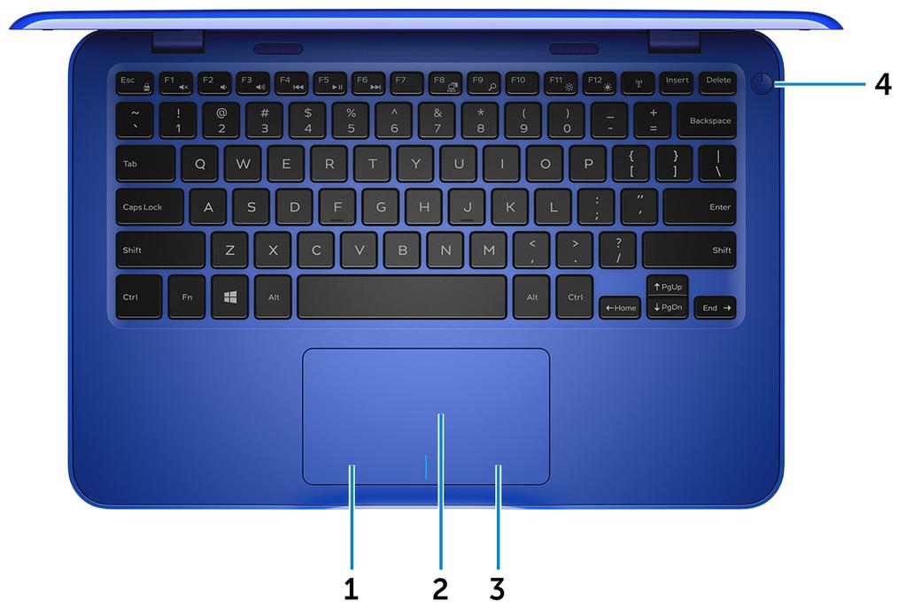 Conecte um fone de ouvido, um microfone ou um headset (fone de ouvido e microfone combinados). 2 Porta USB 2.0 Conecte os periféricos como, por exemplo, armazenamento dispositivos e impressoras.