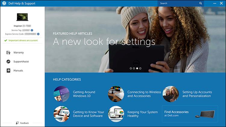 aplicativo da Dell disponível, você poderá fazer o download pela Microsoft Store.