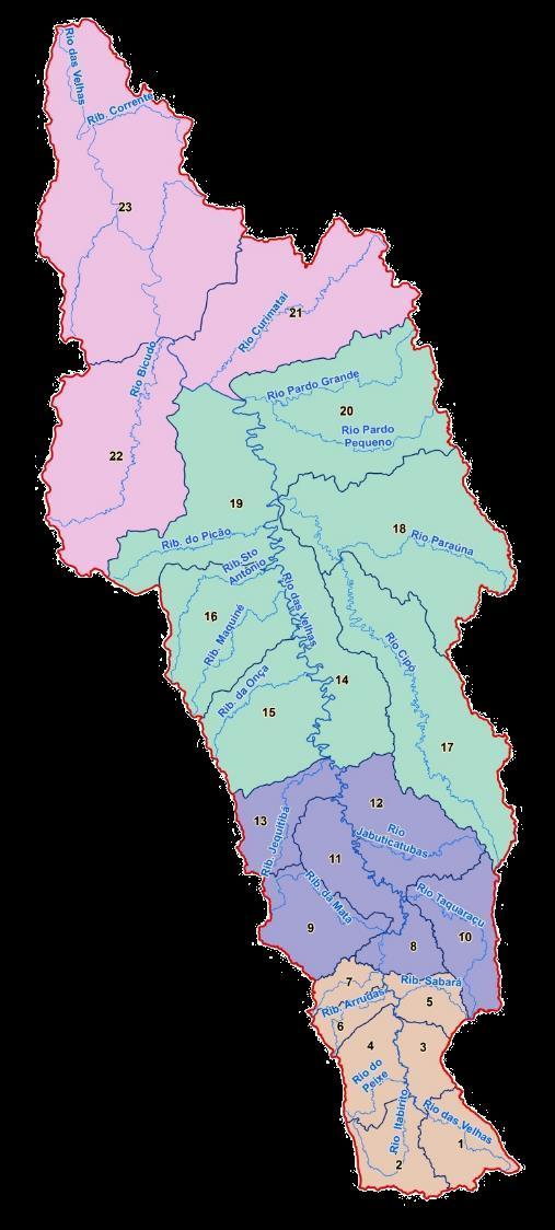 CARACTERIZAÇÃO GERAL Região UTE/SCBH Área (km²) 1 UTE Nascentes 541,58 2 SCBH Rio Itabirito 548,89 3 UTE Águas do Gandarela 323,66 Alto 4 SCBH Águas da Moeda 544,32 5 SCBH Ribeirão Caeté/Sabará