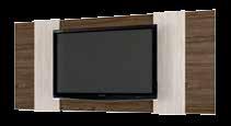 TV mounted on the panel. TV montado en el panel. TV montado en el panel. Cocoa / Pearl White Cacao / Blanco Perla REF.