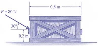 Se o coeficiente de atrito estático entre o tubo e o suporte é 0,5, determine a distância mínima para a qual a carga W